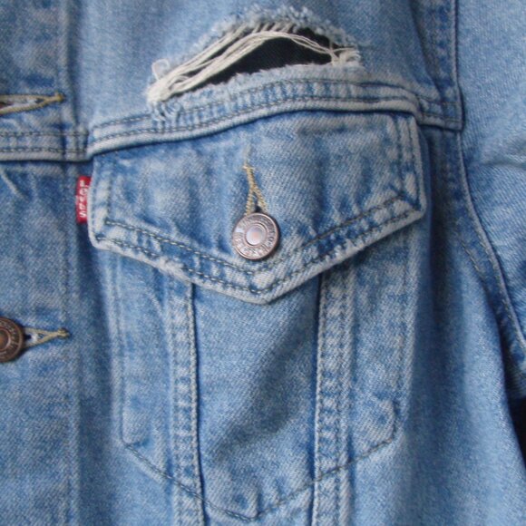 NWT Levis Original EX- Boyfriend Trucker Denim Jean Jacket Women’s Size L - Picture 10 of 16